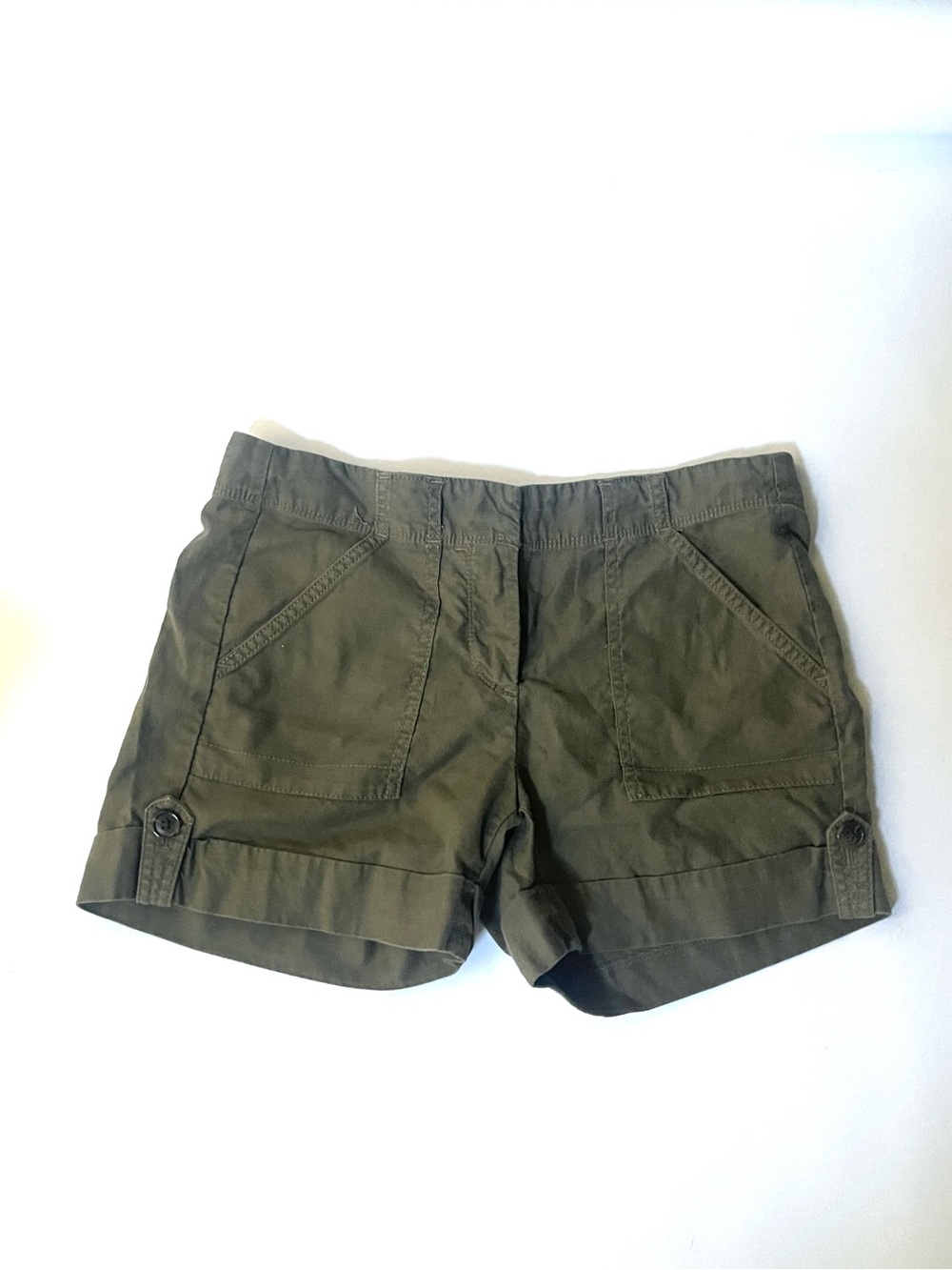 Ann Taylor Olive Utility Cargo Shorts